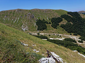 Affaccio sulla Vall&rsquo;Organo all&rsquo;inizio della Cresta Nord di Cima Prato dei Sassi.