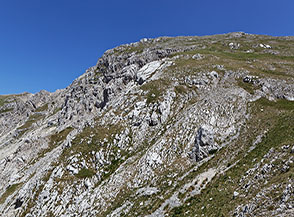 Il Versante Nord-Ovest di Cima di Vall&rsquo;Organo.