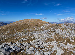 Al centro sullo sfondo la gobbetta apicale di Serra Rocca Chiarano.