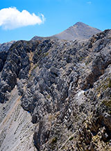 Scorcio sulle pareti della Cresta Nord-Ovest del Velino.