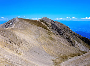 Vista del Cafornia dalla Bocchetta di Orticito.
