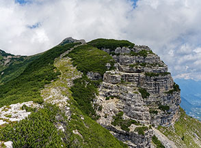 Scorcio lungo la Cresta Sud-Ovest del Becco di Filadonna.