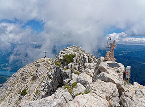 Sulla vetta del Becco di Filadonna.
