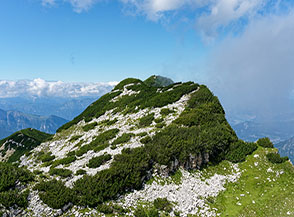 La romita cresta che conduce sulla cima de la Vigolana.