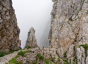 La suggestiva Forcella del Cornetto.