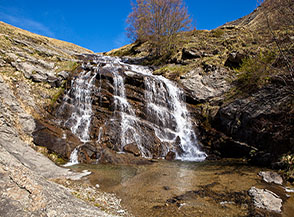 La cascata di quota 1700m. del Fosso dell&rsquo;Acero.