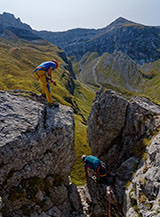 &ldquo;Team verifiche e controlli&ldquo; (all&rsquo;uscita dello Spigolo Sud del Cimone di Santa Colomba).