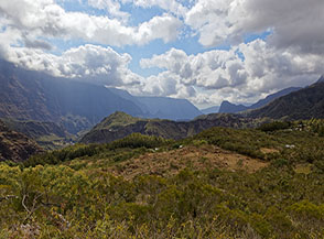Vista a valle da Marla (Cirque de Mafate).