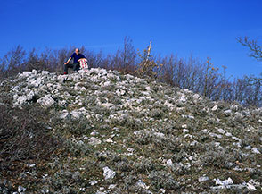 Sulla cima del Monte Calvilli.
