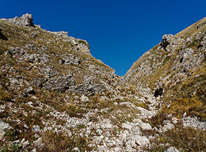 Scorcio nel fosso sommitale del Vallone del Diavolo.