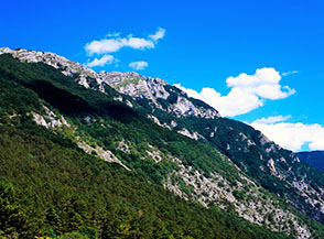 Il versante occidentale del Monte Rotondo.