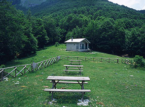 Il Rifugio Antrodoco sul Versante Nord di Monte Nuria.