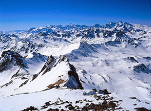Panorama a sud-ovest dalla cima di Monte Thabor.