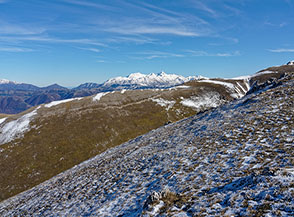 La Cresta Occidentale del Gran Sasso ripresa da Colle Caola.