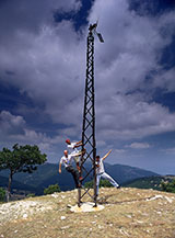 Sulla cima di Colle Iazzolini.