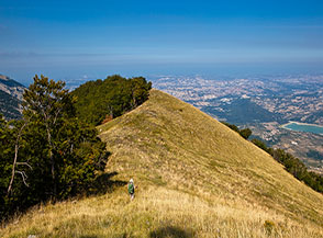 La cima di Monte Tar&igrave;, l&rsquo;ultimo colle scoperto della cresta che cala verso Fara San Martino.