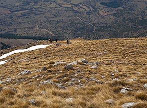All&rsquo;attacco della ripida Cresta Sud-occidentale del Velino.