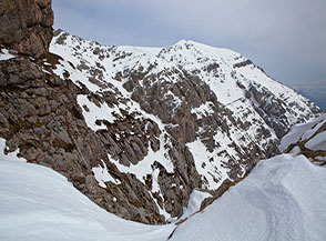 La forcella a 2200m. Sulla Cresta Sud-occidentale del Velino.