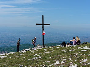 Panorama verso Roma dalla cima del Pellecchia.