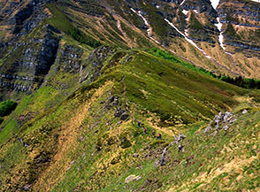 La Cresta della Nuda verso il Passo del Vallone.