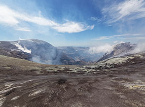 Panorama sul Cratere Centrale dell&rsquo;Etna.