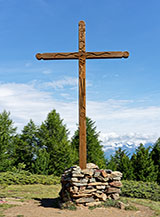La croce di legno di Col Plan Fen&ecirc;tre.
