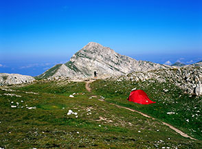 Sulla cresta del Monte Portella verso il Pizzo Cefalone.