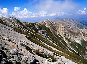 Dalla cima delle Malecoste la Cresta Nord (che si collega a Forcella Falasca).
