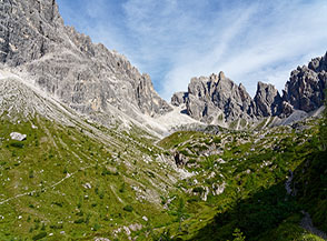 Il Vallon Popera al mattino.