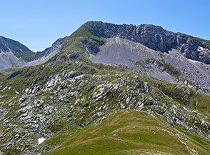 Il Versante Nord di Cima di Iaccio del Vaduccio ripreso dalla Val Chiarino.