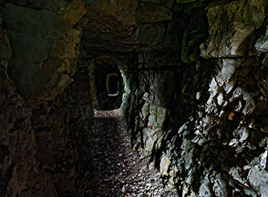 All&rsquo;interno del Tunnel dei Fucilieri.