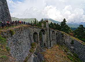 Il Ponte Rosso, ingresso superiore della Fortezza di Fenestrelle.