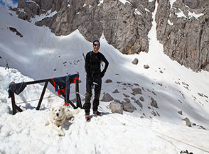 &ldquo;Man in black&ldquo; (Rifugio Franchetti).