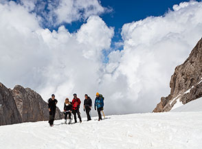 Foto ricordo sulla Sella del Calderone.