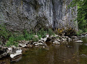 Un tratto roccioso delle Gole del Salto.