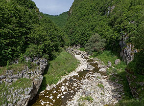 Vista sull&rsquo;uscita delle Gole del Salto.