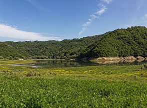 Vista sul settore pi&ugrave; orientale del Lago del Salto.
