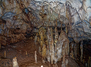 Bellissima formazione di stalagmiti nel Ramo Fossile.