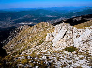 Sul filo della Cresta Ovest di Cima Iaccio dei Montoni.