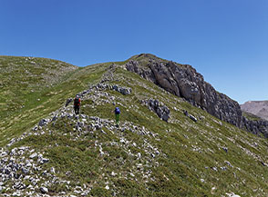 In vista della Cima Iaccio dei Montoni.