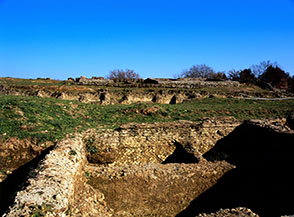 Scorcio sugli scavi di Villa Campetti.