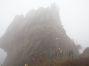 Fra le spettrali guglie al Castello Saraceno di Pietrapertosa.