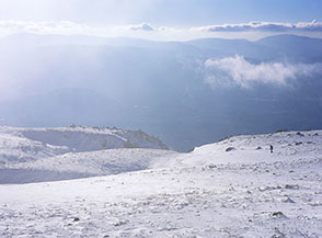 Sui pendii del Versante Ovest del Monte Morrone.