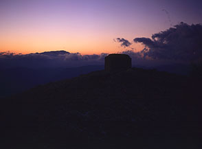 Imbrunire all&rsquo;Eremo di San Pietro al Morrone.