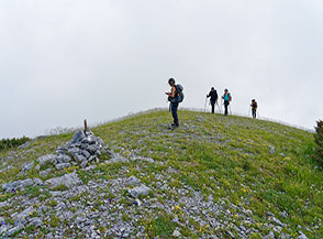 Sulla cima de la Calvia.