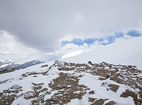 Sulla brulla cima de la Pacinella.