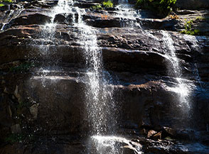 Particolare sui getti d&rsquo;acqua della Cascata dell&rsquo;Ortanza.