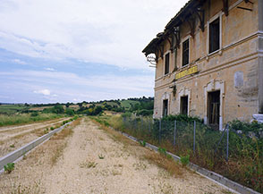 La Stazione di Allumiere della ferrovia abbandonata.
