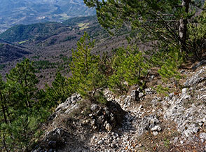 Lungo il Sentiero delle Scalelle verso la Valle Grande.