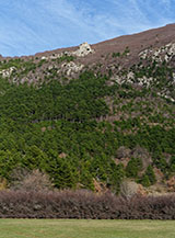 Il torrione de la Rocca ripreso dalla Valle dei Preti.